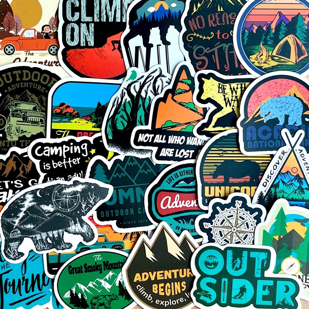 Pack of 50 Adventure Outdoors Stickers. - Picture 4 of 12